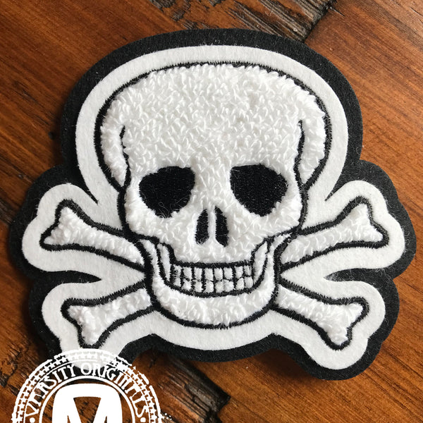 Chenille Skull and Crossbones Patches