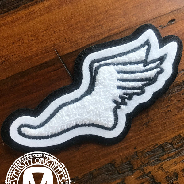Chenille Varsity Track & Field Winged Foot Patches