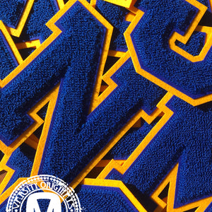 Royal/Gold 6" Chenille Varsity Letter Patches
