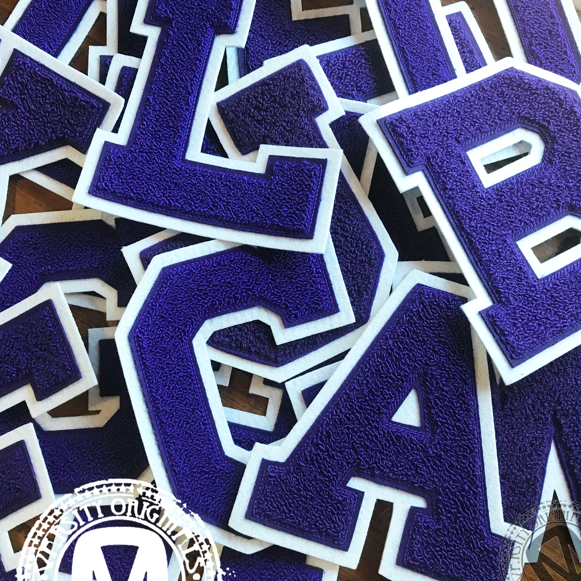 Make It Your Own Chenille Letter Patches-Purple