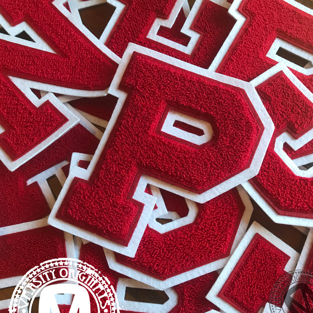 Varsity Letter Patches, Assorted Colors