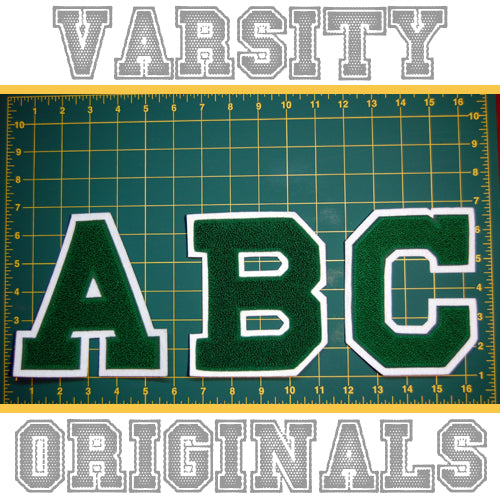 Green/White 6 Chenille Varsity Letter Patches – Varsity Originals
