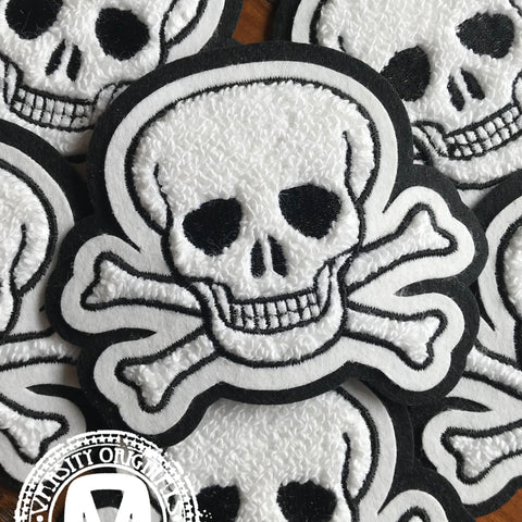 Chenille Skull and Crossbones Patches